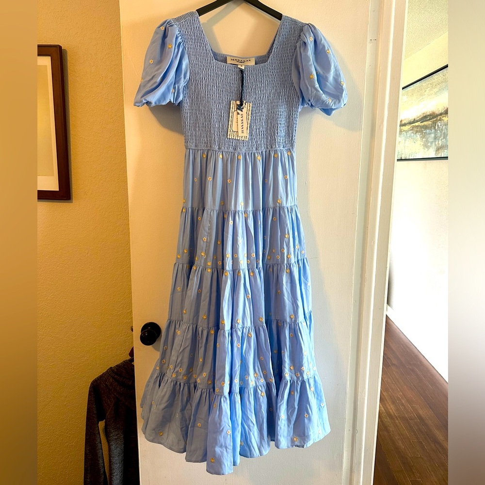 JESS SAKAE blue floral dress size S